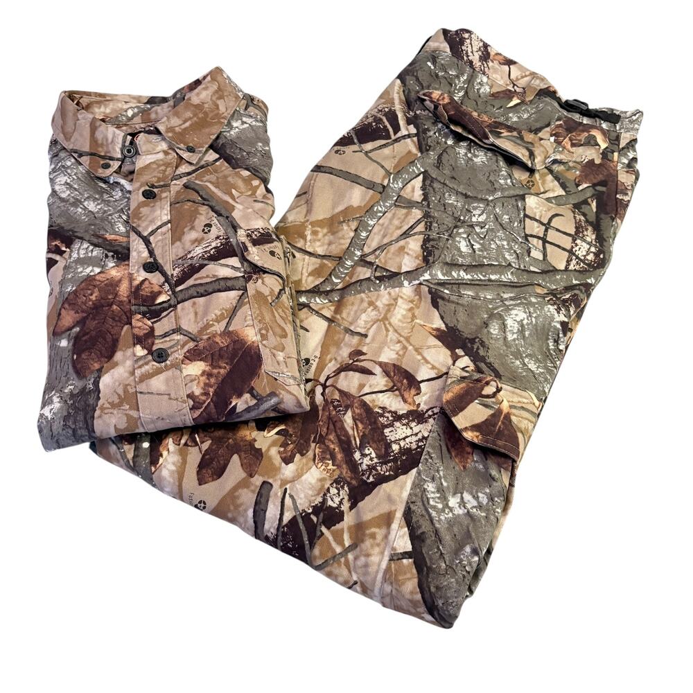 Outfitters Ridge Fusion 3-D Camo Hunting Shirt and Pants (w/belt) Sz XL(46/48)‎